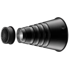Snoot with Honeycomb Grid (FJ400, Bowens, Godox Mounts)