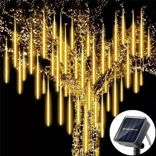 Solar LED Meteor Shower Rain Lights Holiday String Lights Waterproof