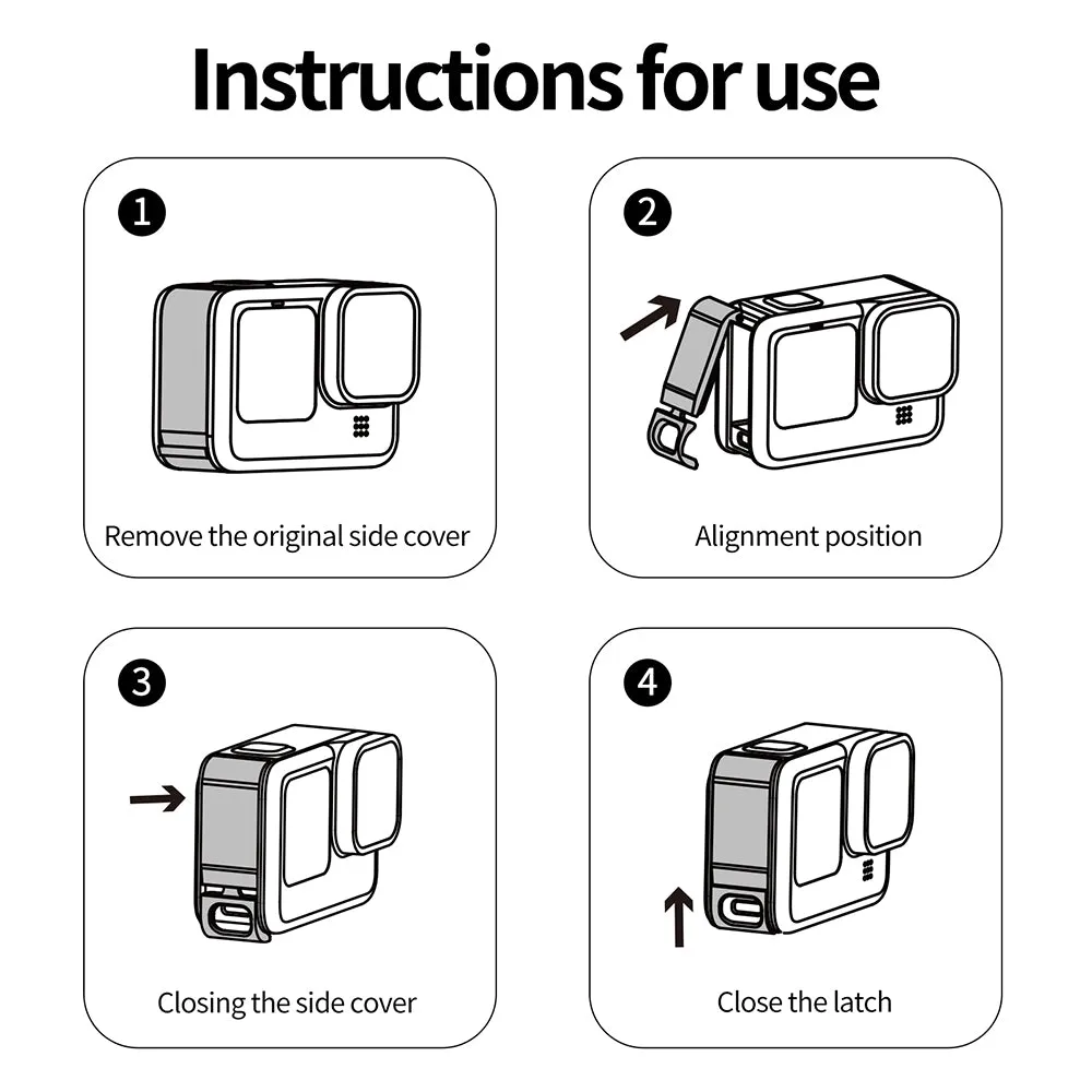 TELESIN Aluminum Alloy Battery Side Cover for GoPro 12/11/10/9