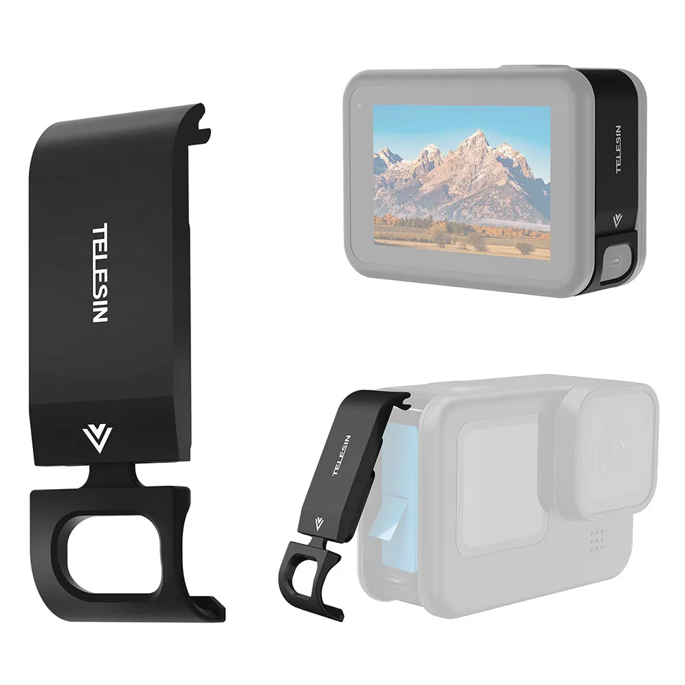 TELESIN Aluminum Alloy Battery Side Cover for GoPro 12/11/10/9