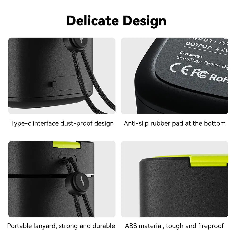 TELESIN Fast Charging Case and Battery Set for GoPro 9/10/11/12