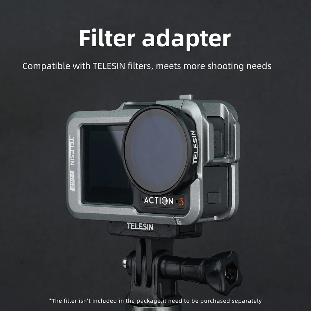 TELESIN Metal Rabbit Cage Frame for DJI ACTION 3/4