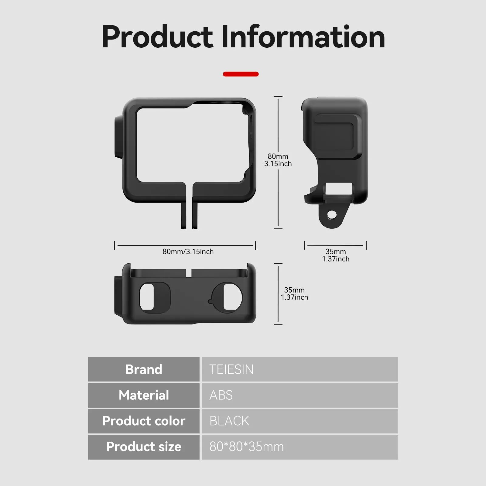 TELESIN Plastic Rabbit Cage Frame for Insta360 Ace