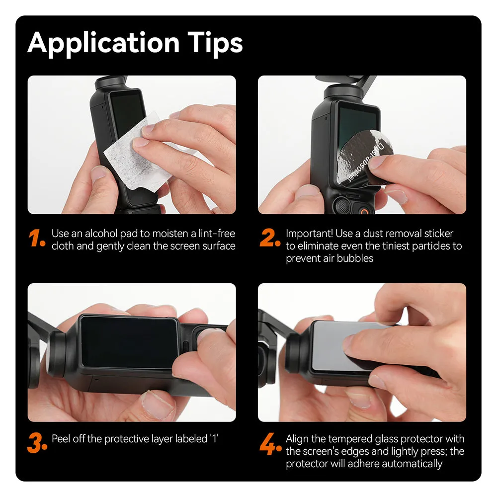 TELESIN Tempered Film Set for Osmo Pocket 3