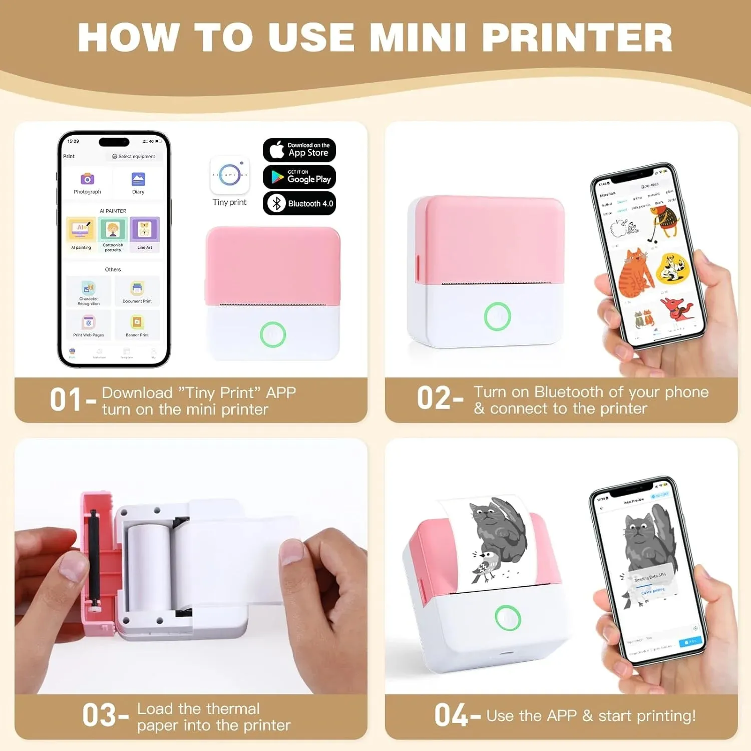 Thermal Mini Printerith Ios&Android