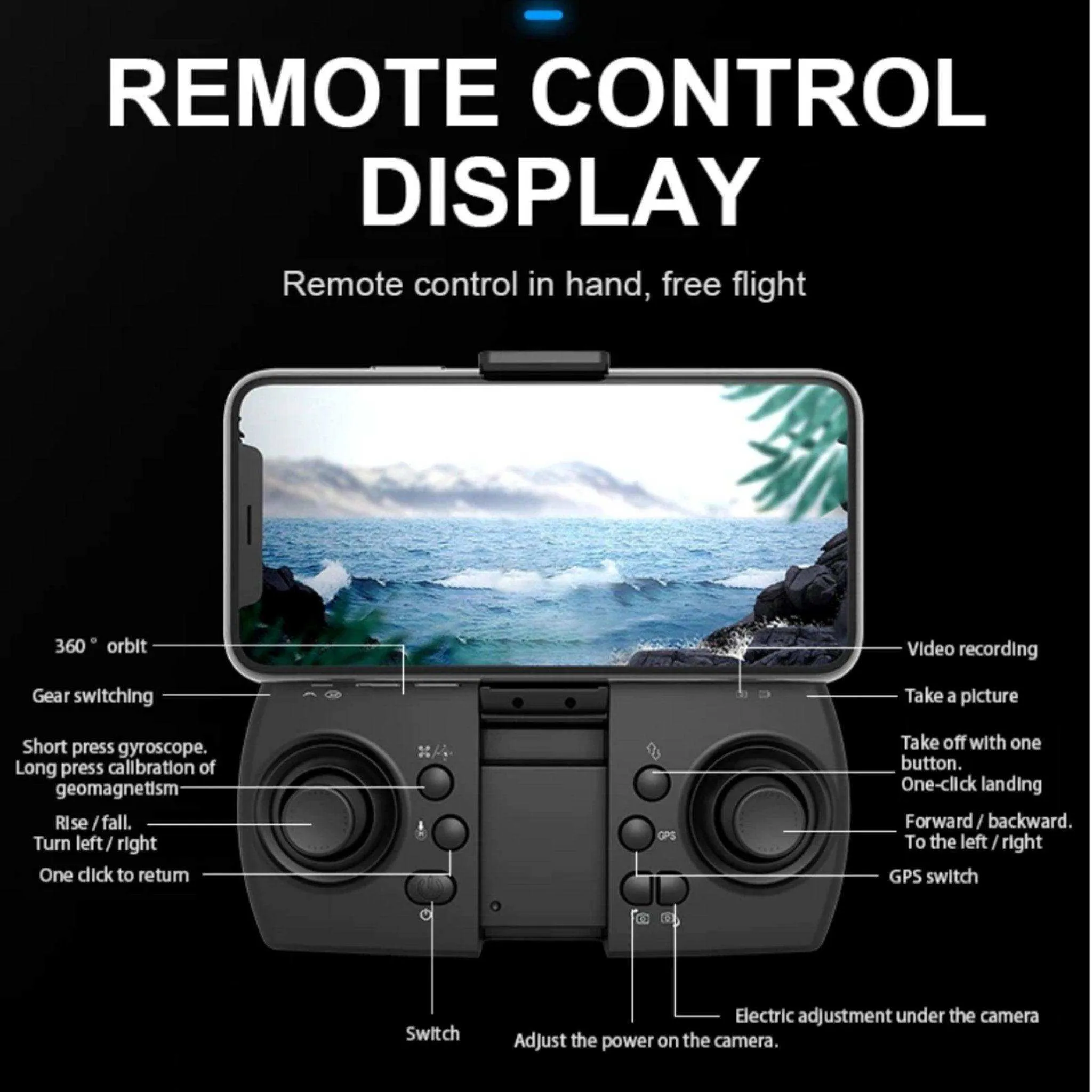 TUTT KF613 5G WiFi GPS Mini Drone Brushless Motor RC Quadcopter 4K HD Camera Obstacle Avoidance Gimbal Intelligence Follow Me and Orbit Modes Quadcopter 2* Batteries