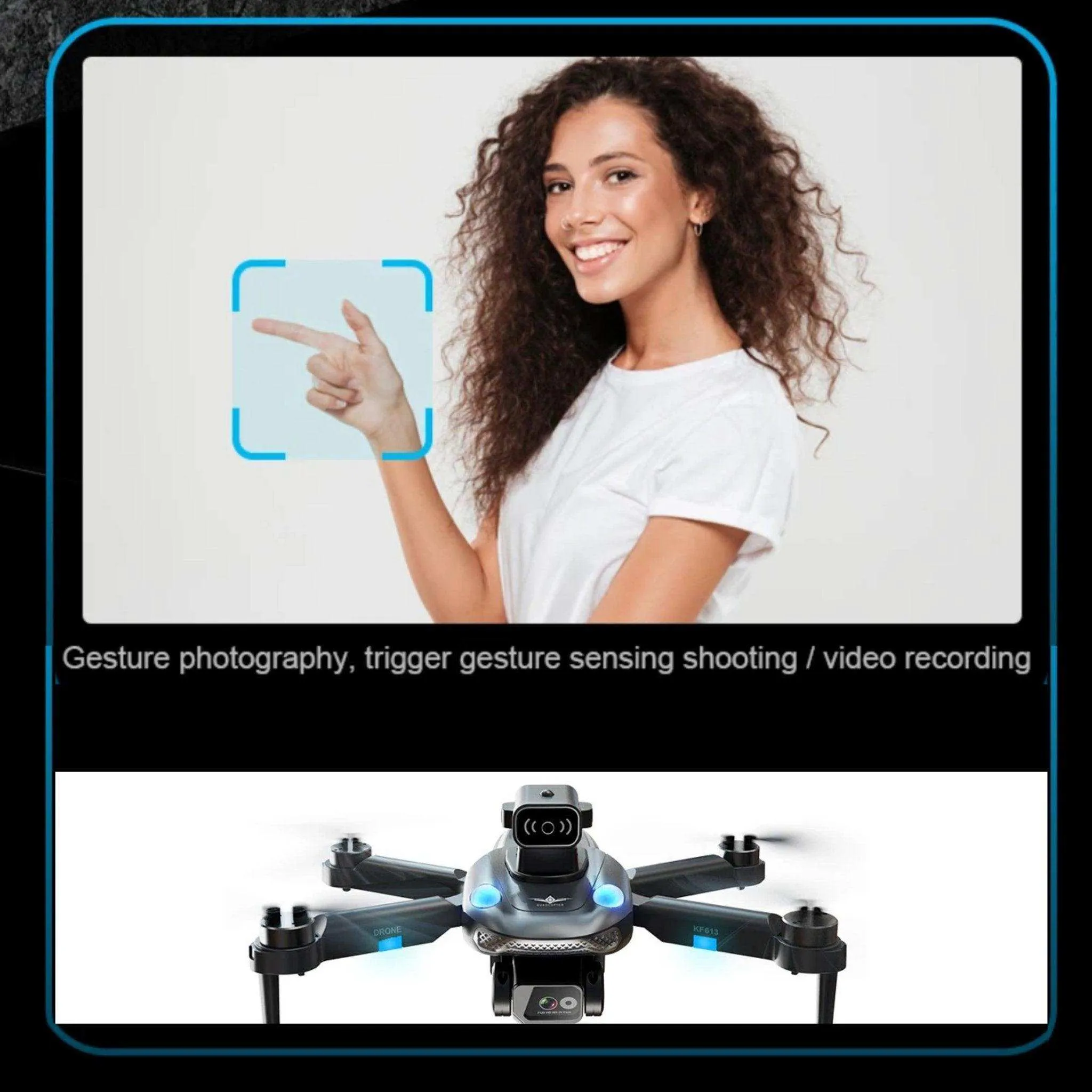 TUTT KF613 5G WiFi GPS Mini Drone Brushless Motor RC Quadcopter 4K HD Camera Obstacle Avoidance Gimbal Intelligence Follow Me and Orbit Modes Quadcopter 2* Batteries