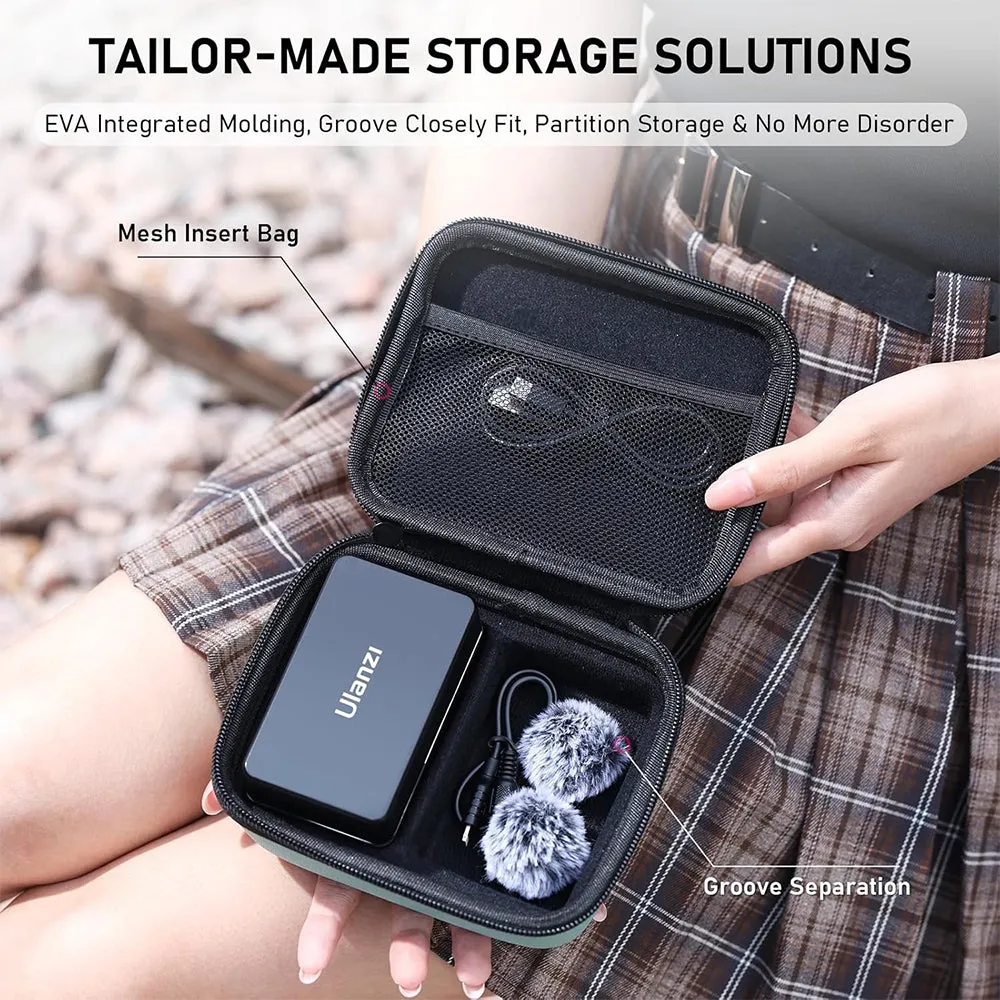 Ulanzi A18 Multifunctional PU EVA Storage Box Case with Zip Lock Design, Padded Foam Dividers for Camera and Audio Accessories and Devices