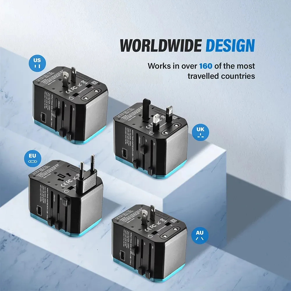 Universal Travel Power Adapter Worldwide Plug Fast Charging
