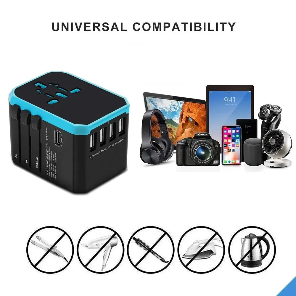 Universal Travel Power Adapter Worldwide Plug Fast Charging