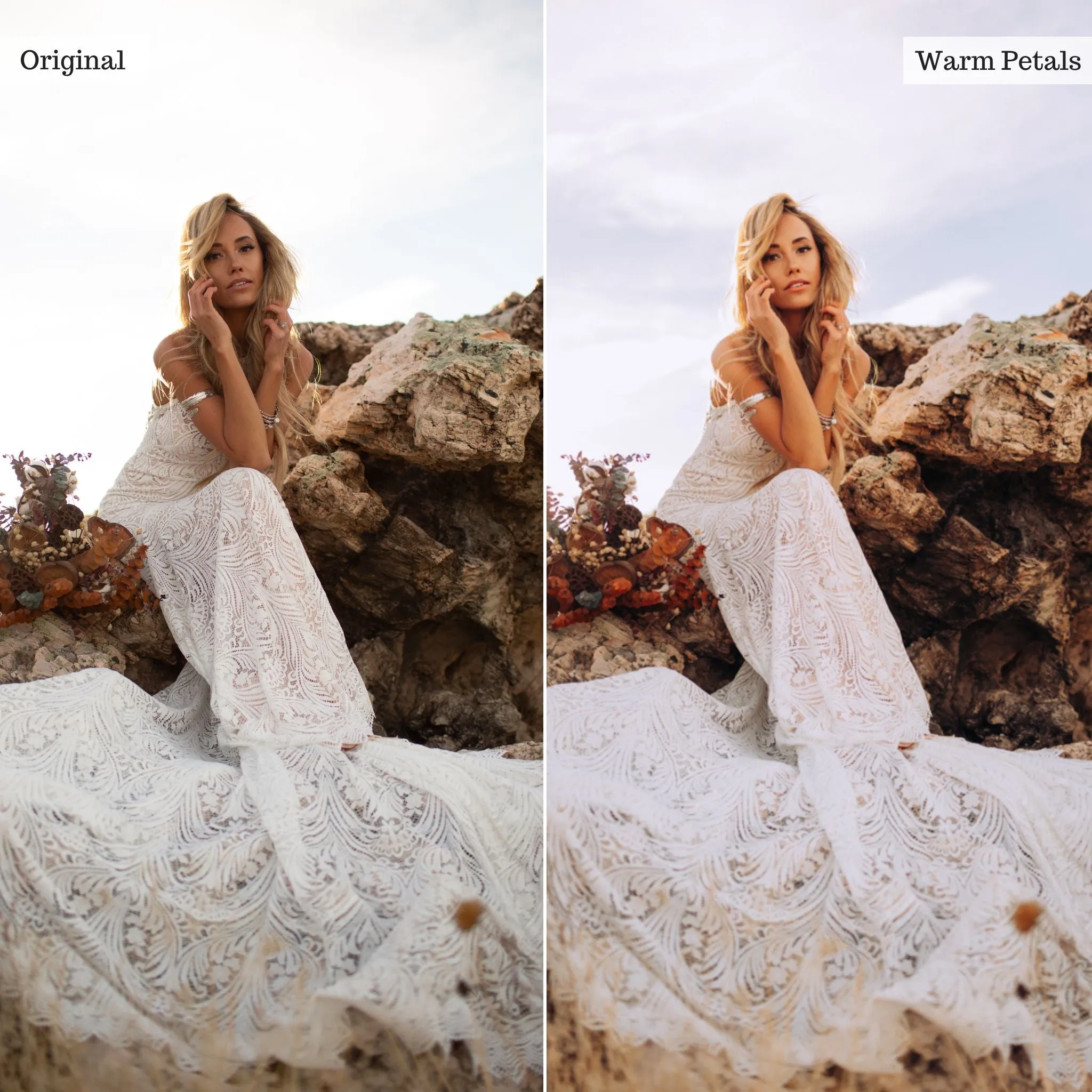 Warm Petals -  Single Color Palette Presets for Lightroom Mobile & Desktop