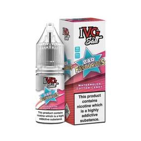Watermelon Cotton Candy 10ml Nic Salt E-Liquid by IVG Bar Favourites