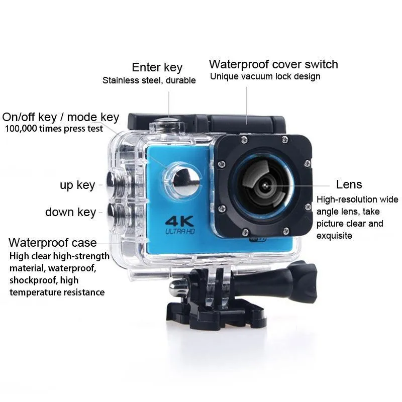 Waterproof Action Camera Case,170 Degree Cameras