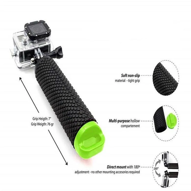 Waterproof Floating Hand Grip Monopod GoPro Hero 8 7 6 5 4 Session Yi 4K Sjcam Eken Action Cameras Accessory