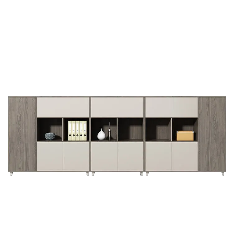 Wooden Panel Bookshelf, Simple Floor-standing Office File Cabinet