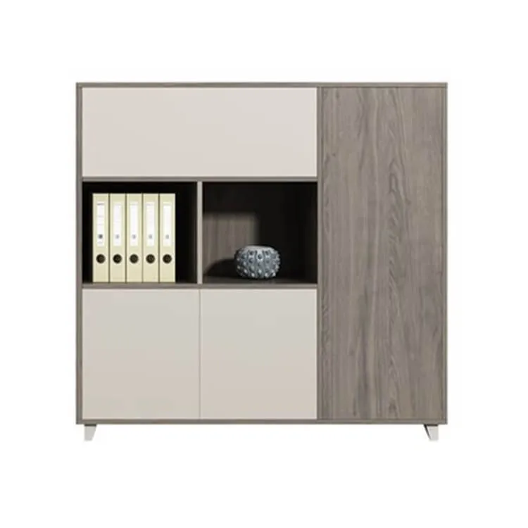Wooden Panel Bookshelf, Simple Floor-standing Office File Cabinet