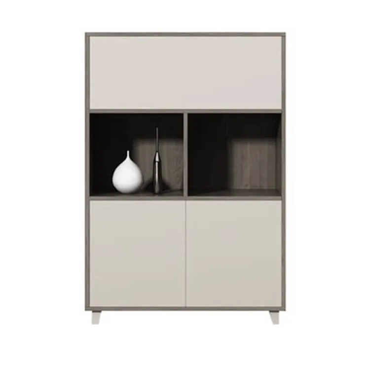 Wooden Panel Bookshelf, Simple Floor-standing Office File Cabinet