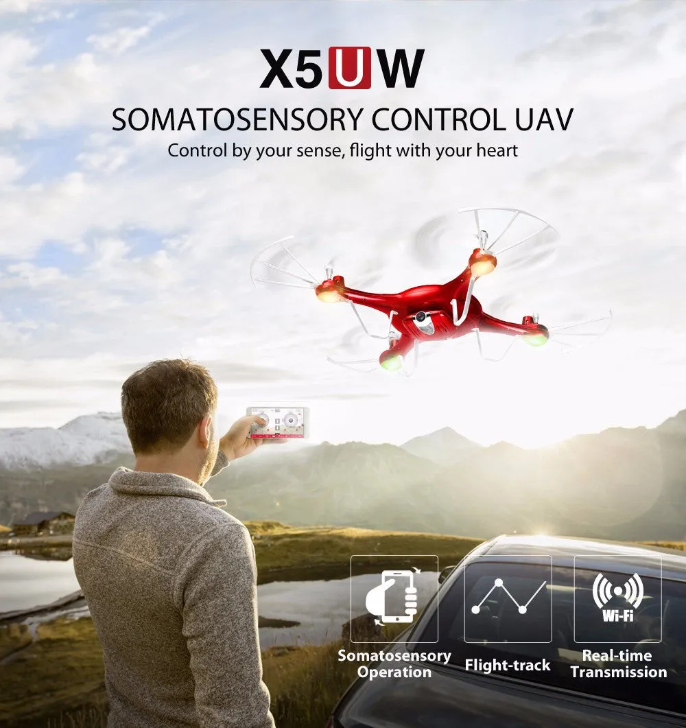 X5UW Drone with WiFi Camera HD 720P Real-time FPV Quadcopter 2.4G 4CH X5UC (No WiFi Camera) RC Helicopter Dron Quadrocopter