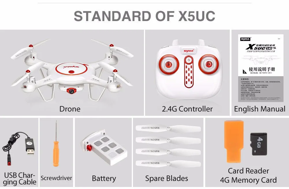 X5UW Drone with WiFi Camera HD 720P Real-time FPV Quadcopter 2.4G 4CH X5UC (No WiFi Camera) RC Helicopter Dron Quadrocopter
