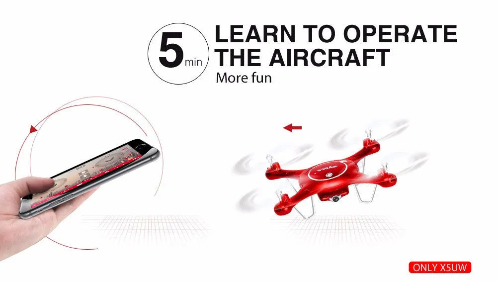 X5UW Drone with WiFi Camera HD 720P Real-time FPV Quadcopter 2.4G 4CH X5UC (No WiFi Camera) RC Helicopter Dron Quadrocopter